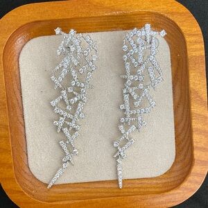 Elegant Silver Geometric Earrings